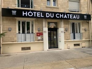 montage facade hotel du chateau Caen